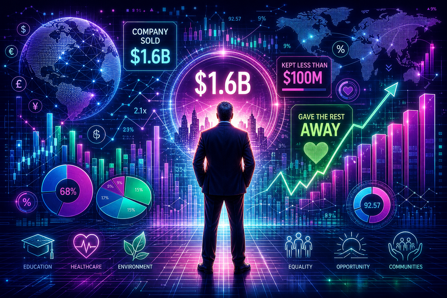 A Gen Xer sold his company for $1.6 billion. He kept less than $100 million and gave the rest away because he doesn’t ‘believe in billionaires’