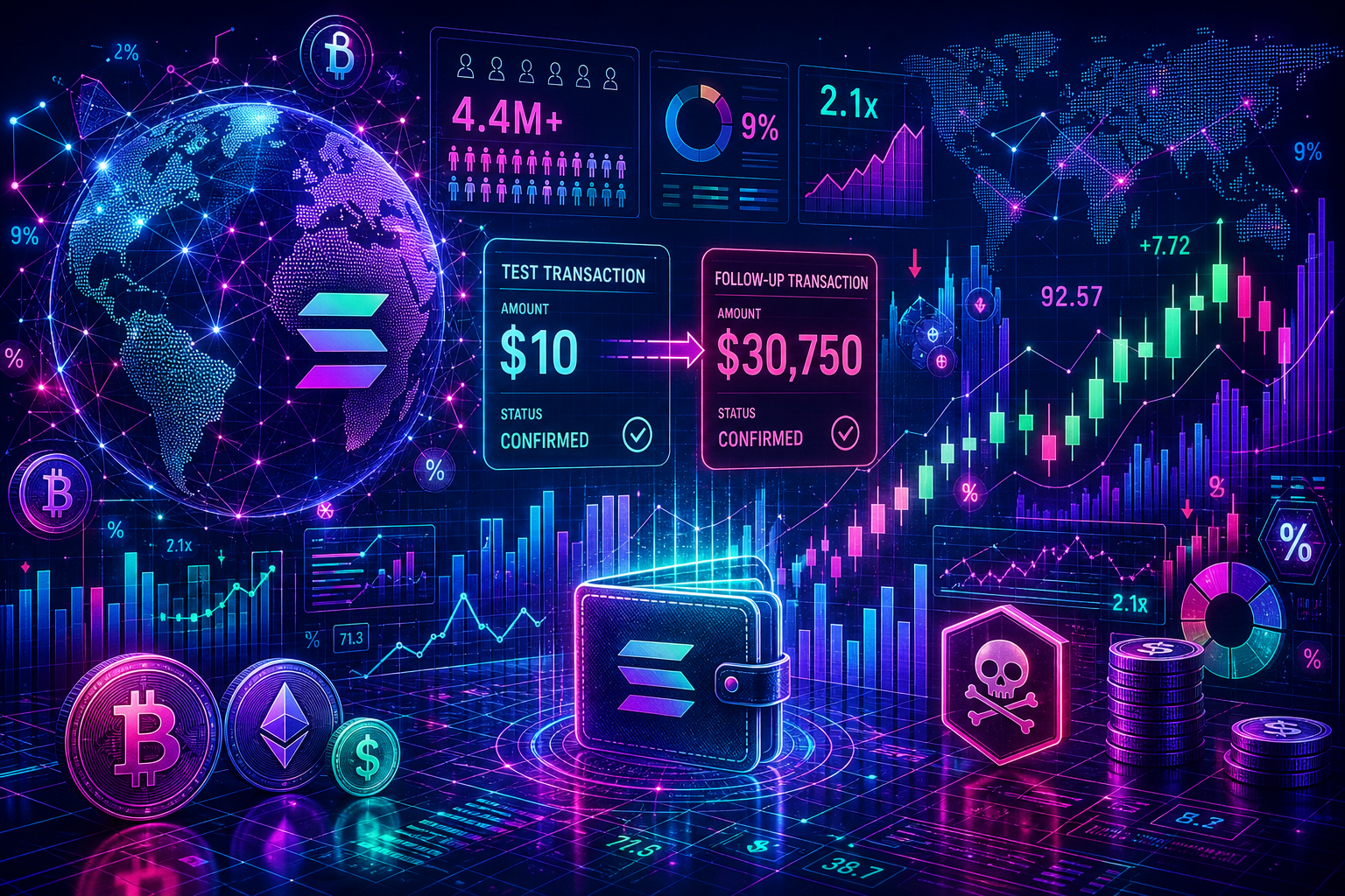 A Solana wallet tested a fake address with $10, then sent it $30,750