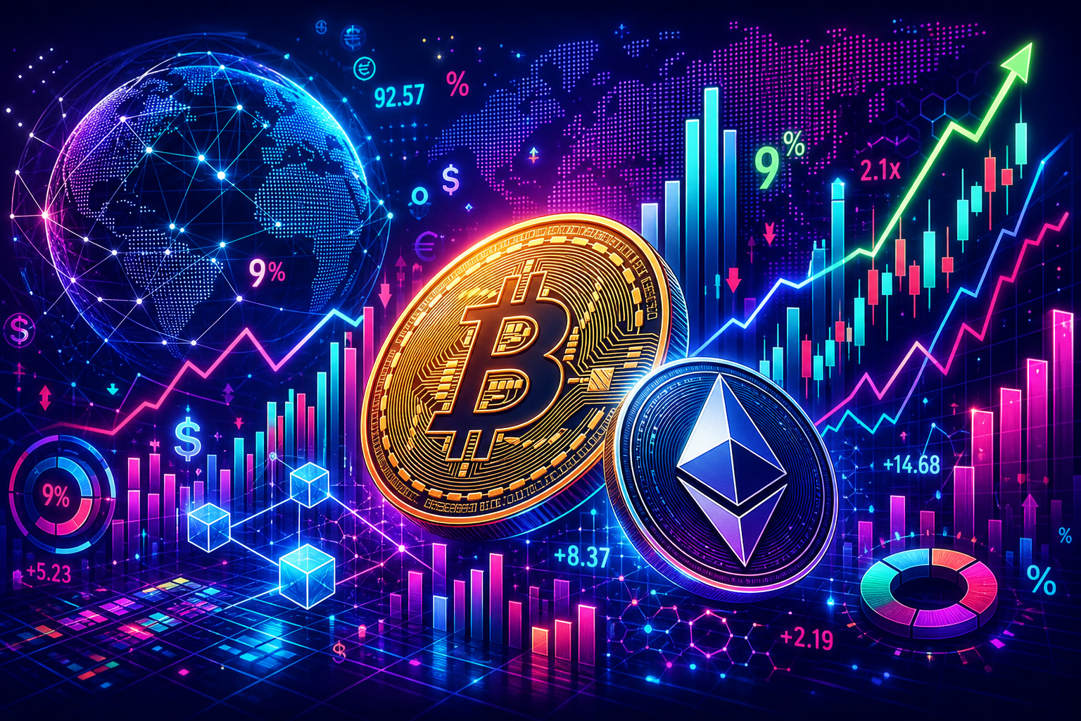 Bitcoin and ethereum prices today, Wednesday, June 17, 2026: Much higher this week compared to last