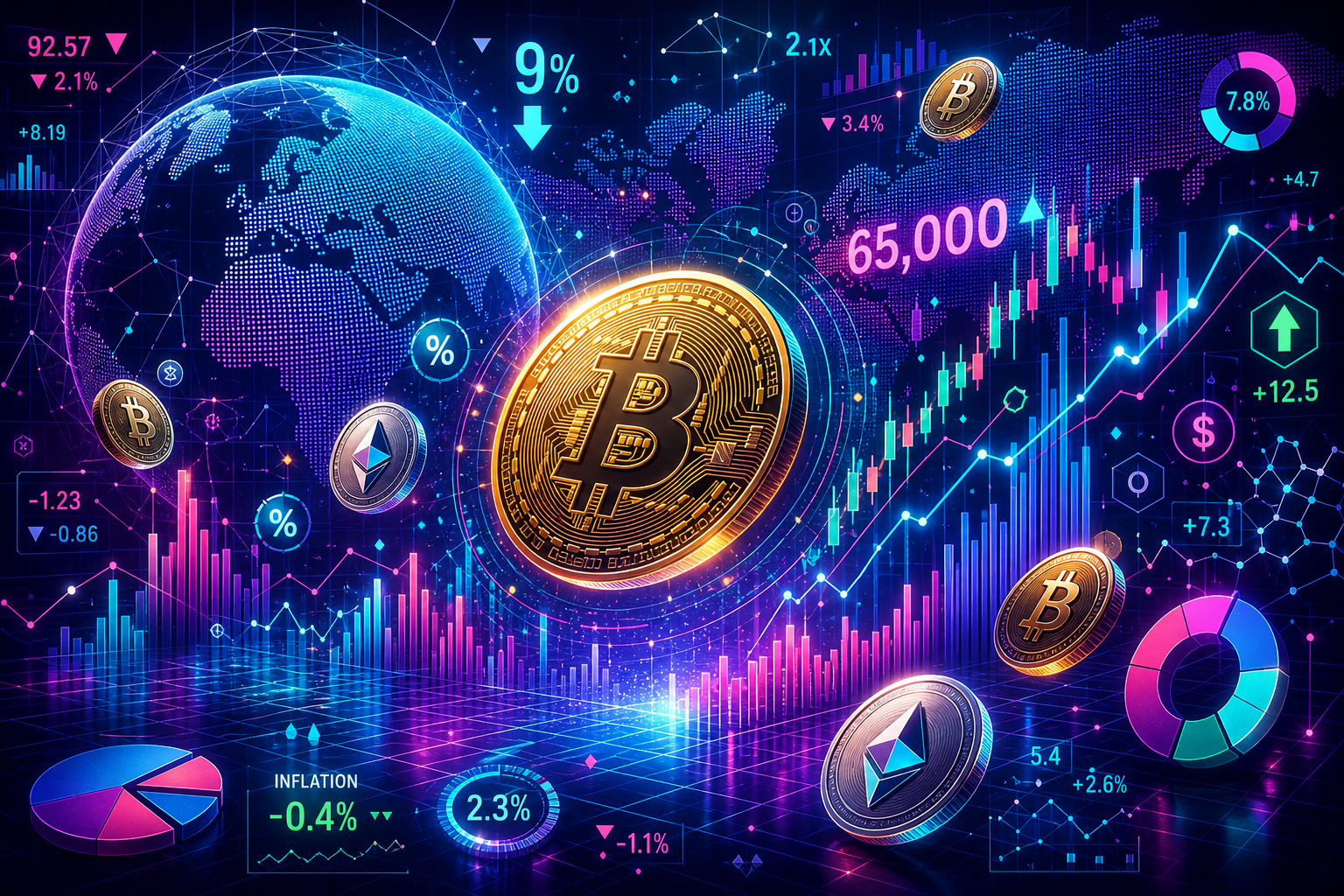 Bitcoin Eyes $65,000: Inflation Eases but Risks Loom Large