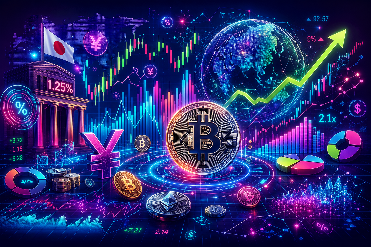 Bitcoin rallies after BOJ’s 1.25% hike, but the real yen-carry test starts next week