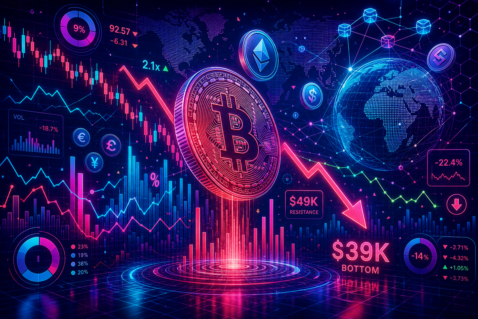 Bitcoin's Potential Plunge: Analyst Predicts $39K Bottom Ahead