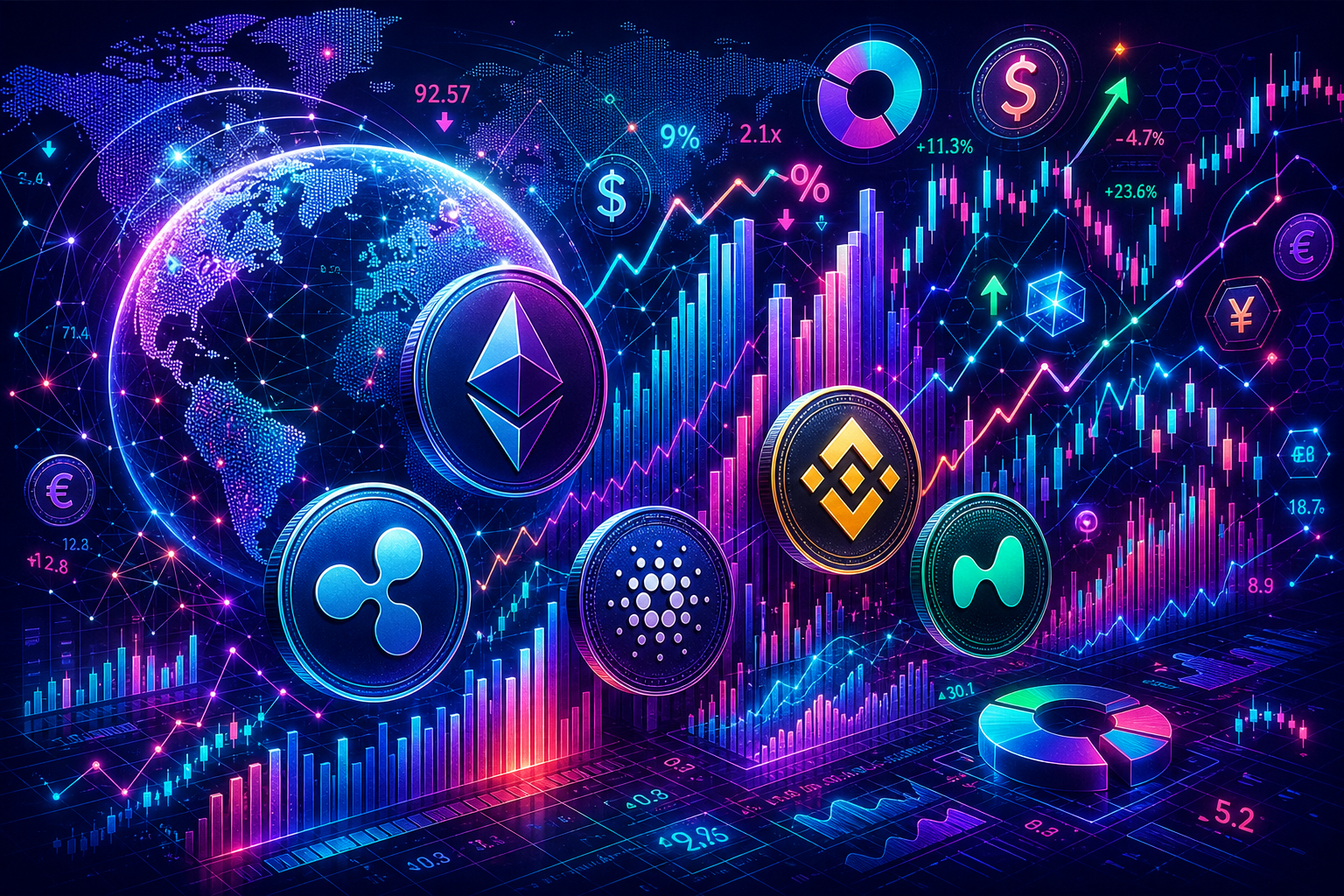 Crypto Price Analysis July-24: ETH, XRP, ADA, BNB, and HYPE