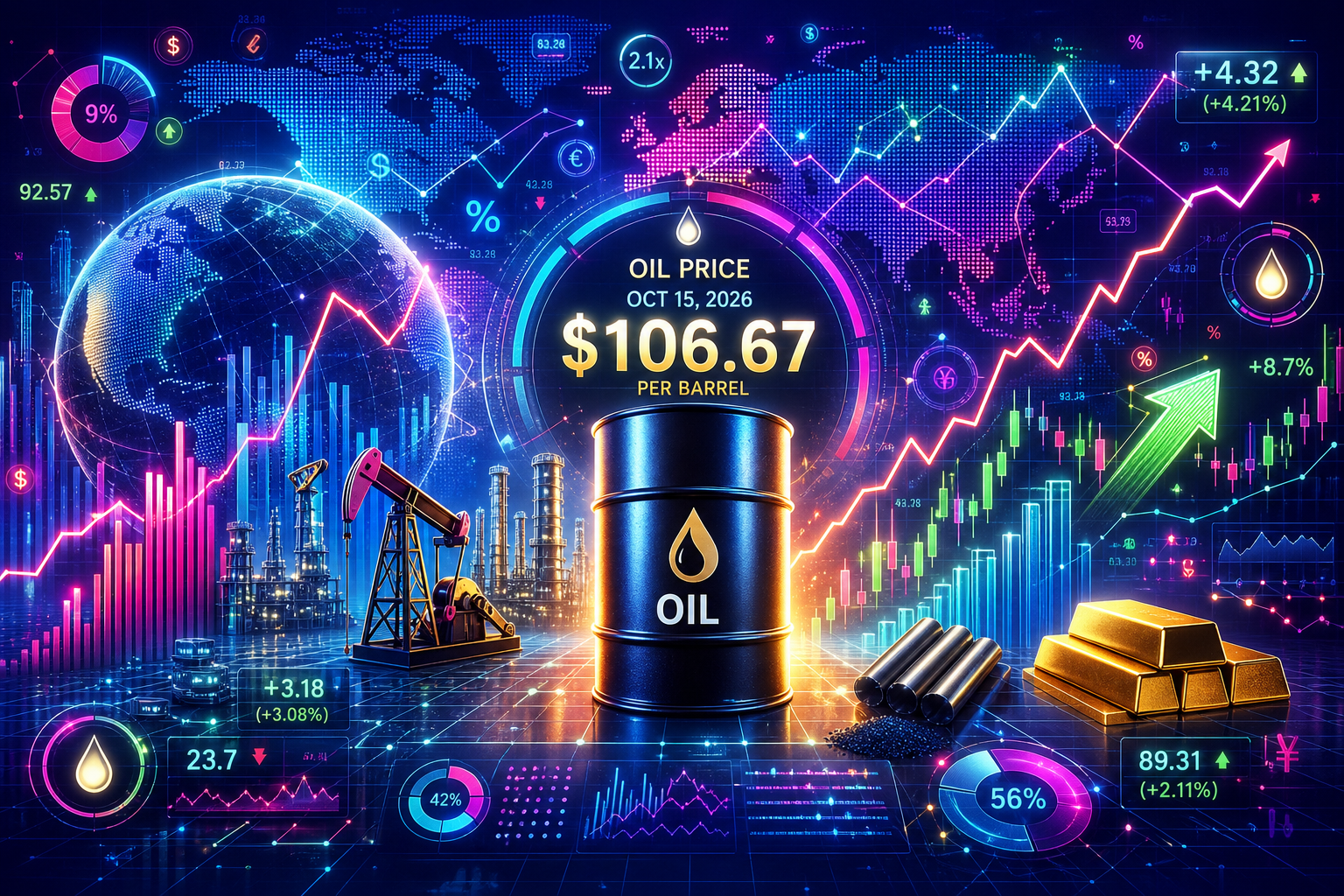 Current price of oil as of October 15, 2026
