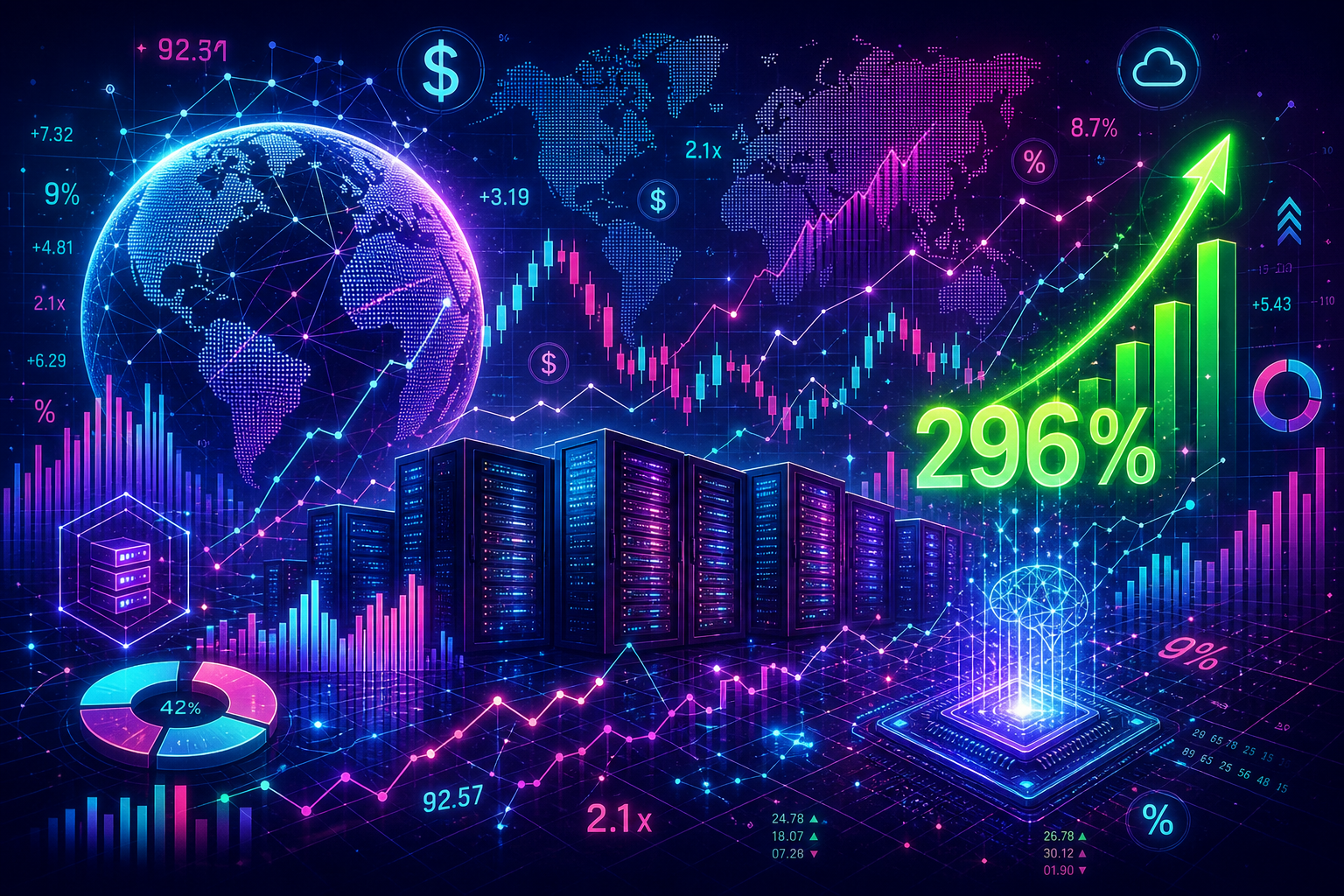 Data Center Investment Surge: 3 AI Stocks Poised for 296% Growth