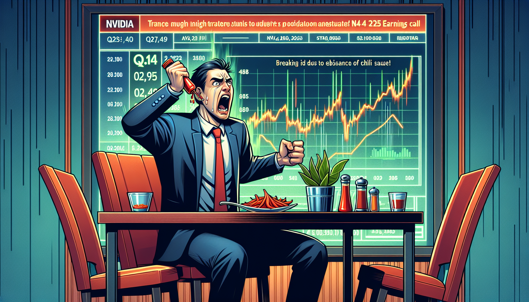 Traders are on edge for Nvidia earnings tonight, like a man who might ‘suddenly break down in tears in a restaurant because there’s no chilli sauce on the table,’ one analyst says