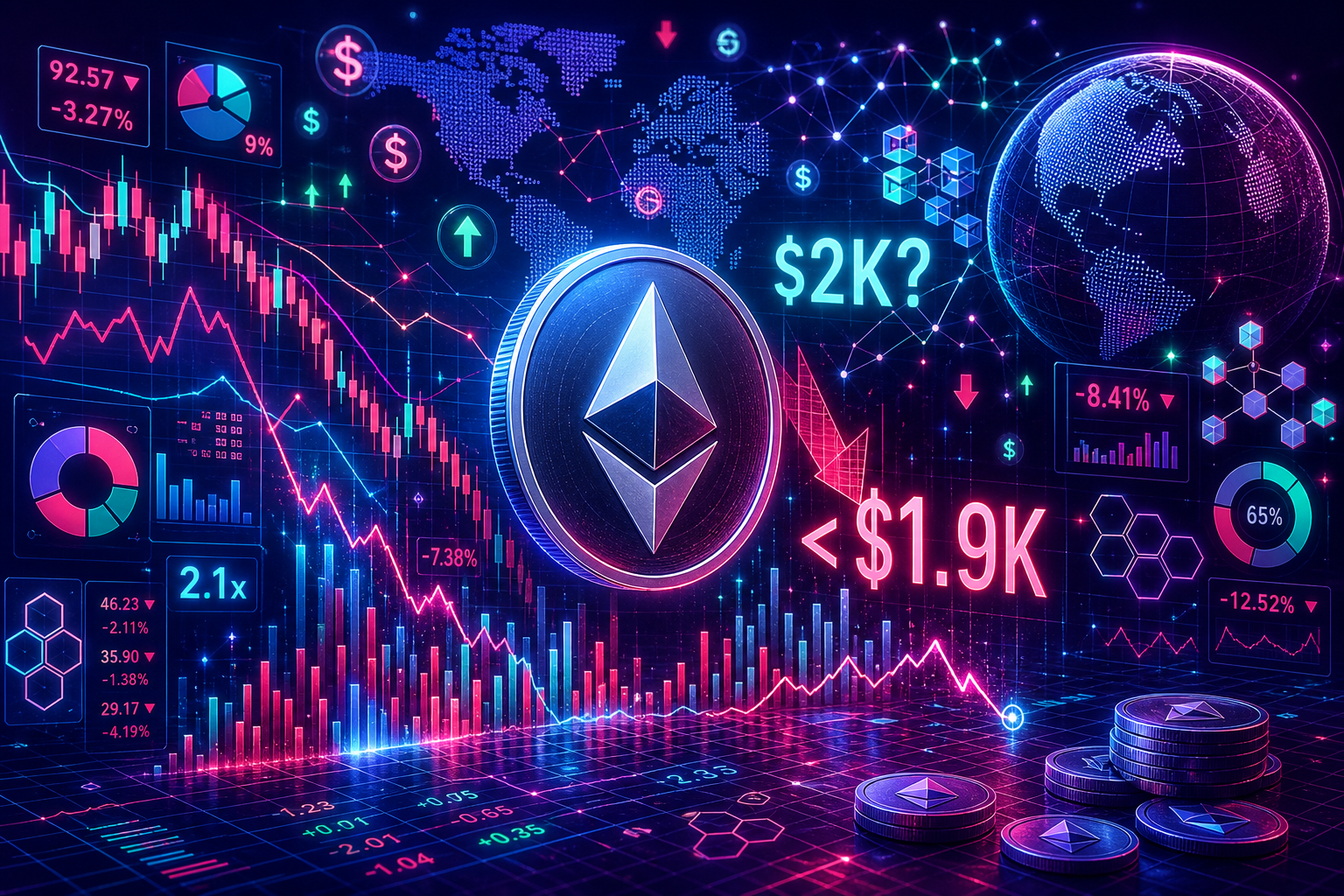Ethereum Price Analysis: Is $2K Still Possible After ETH Drops Below $1.9K?