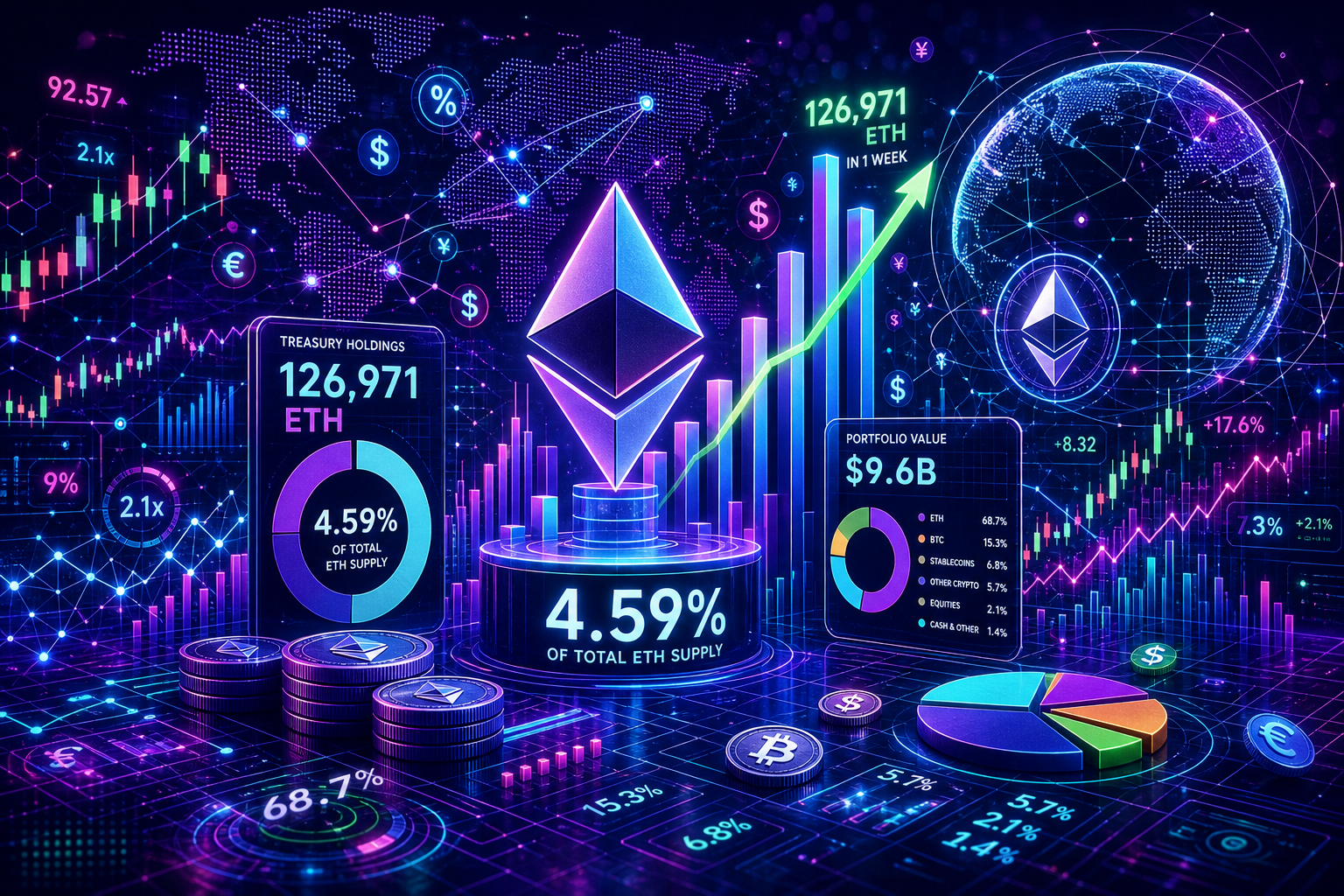 Ethereum Treasury Giant Bitmine Now Holds 4.59% of Total ETH Supply