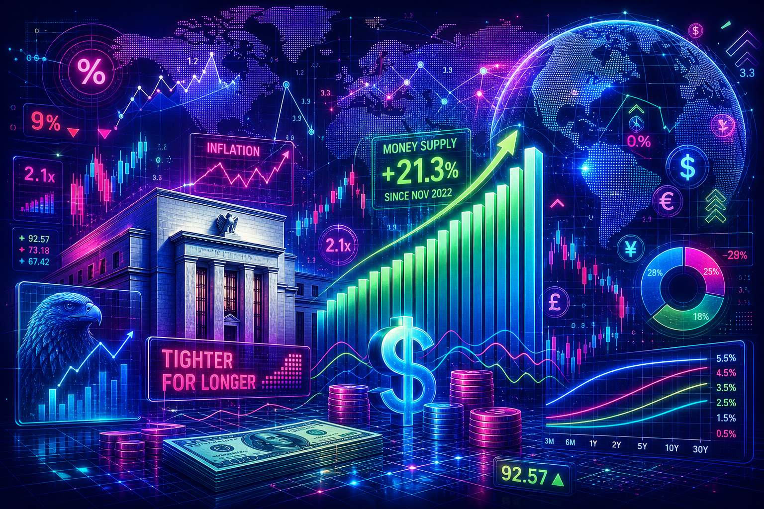 Fed's Tough Talk on Inflation Contrasts with Surging Money Supply