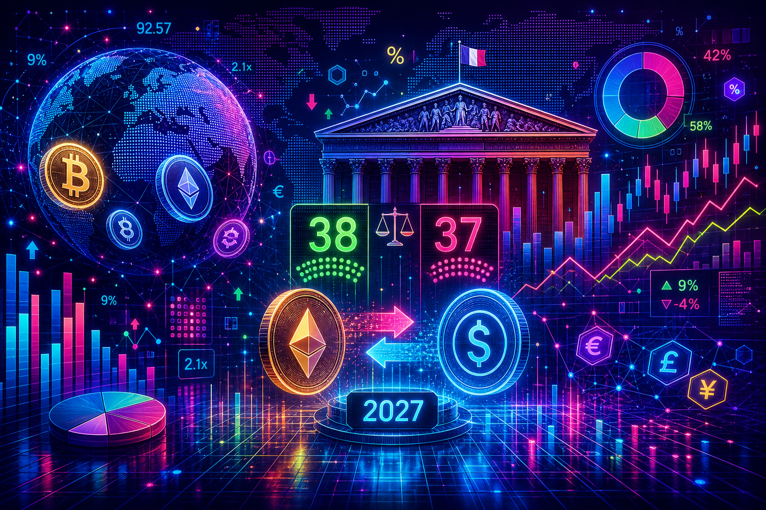 France’s National Assembly Votes 38 to 37 to Tax Crypto-to-Stablecoin Swaps From 2027