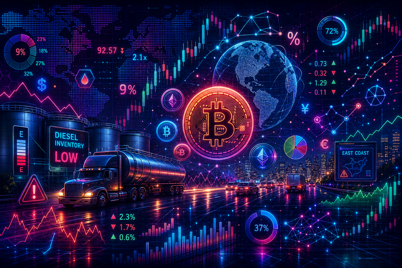 Low East Coast diesel stocks could delay inflation relief for Bitcoin investors