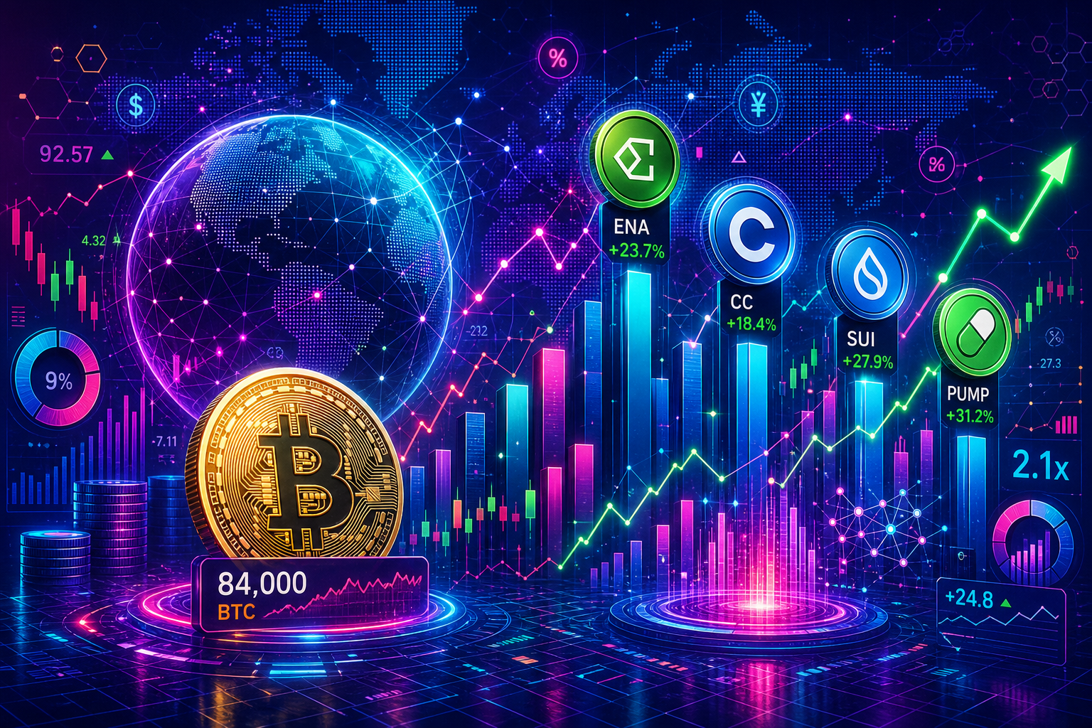 Massive Gains From These Altcoins as Bitcoin (BTC) Stalls at $84K: Weekend Watch