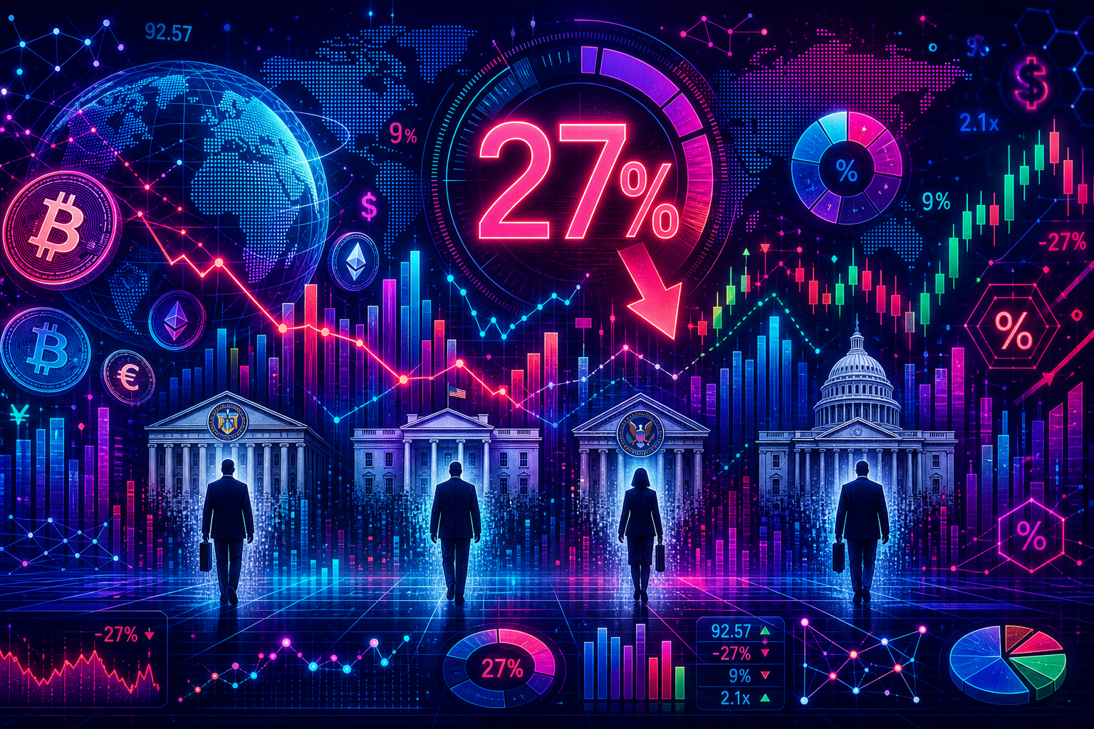 Odds of CLARITY crypto legislation passing sink to 27% as Treasury, White House, SEC, and Senate leads quit