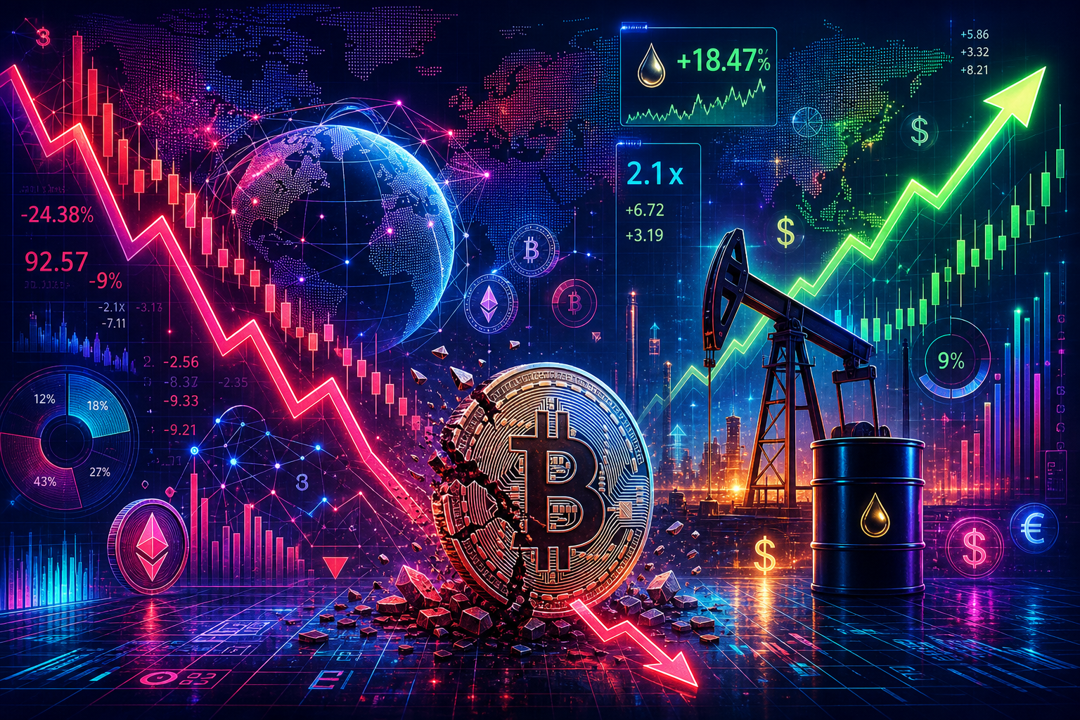 Oil Soars, Bitcoin Plunges as Trump Declares Iran MoU ‘Is Over’