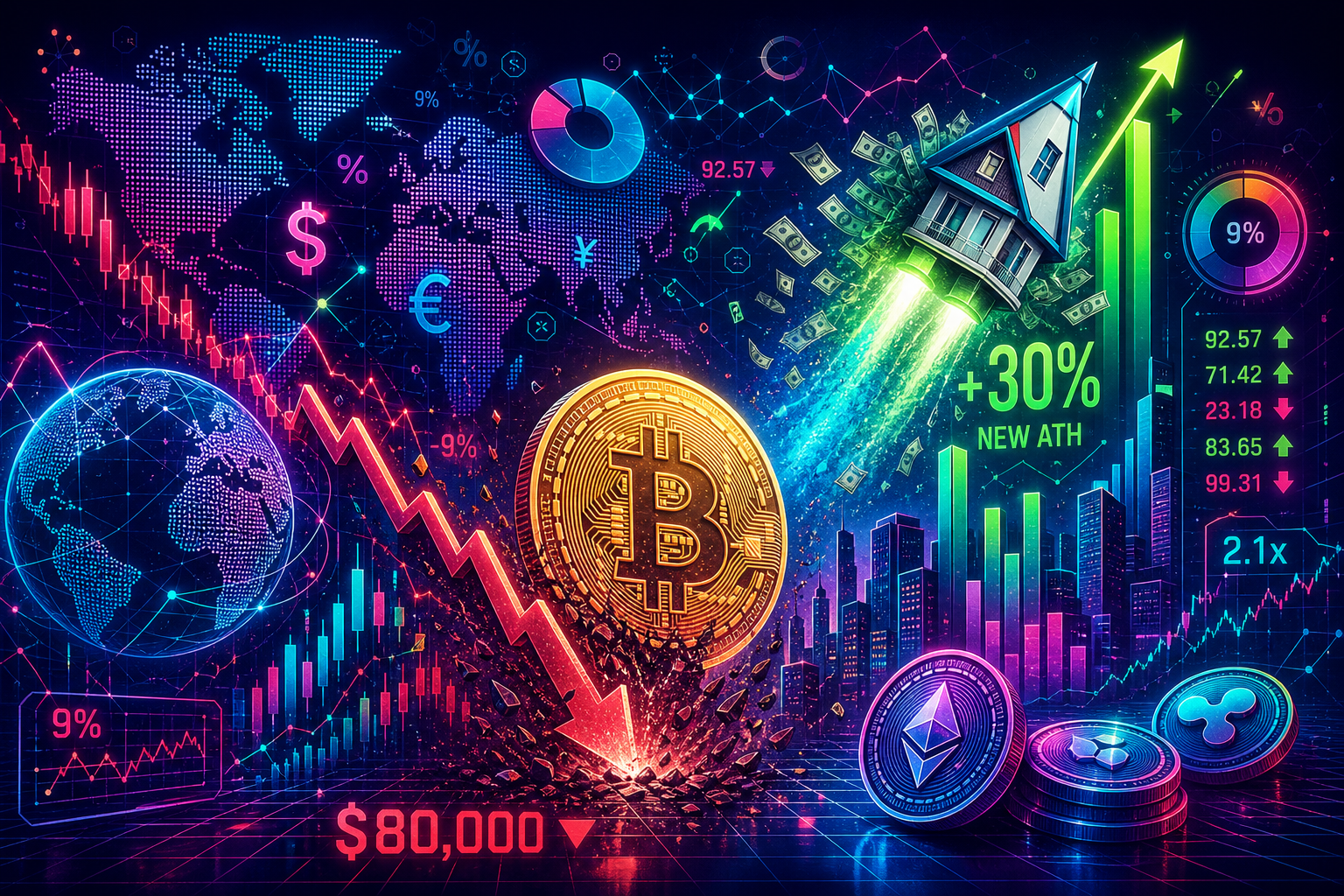 PONS Skyrockets Another 30% to New ATH, Bitcoin Loses $80K: Weekend Watch
