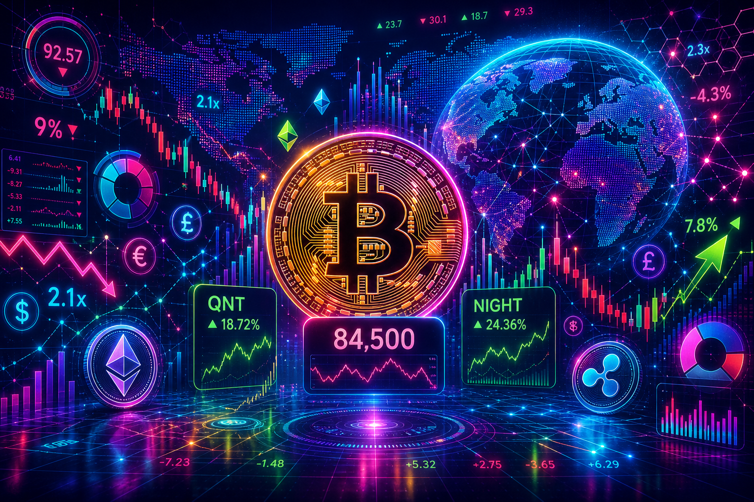 QNT and NIGHT Continue to Defy Market Correction, BTC Settles After Wild Ride: Weekend Watch