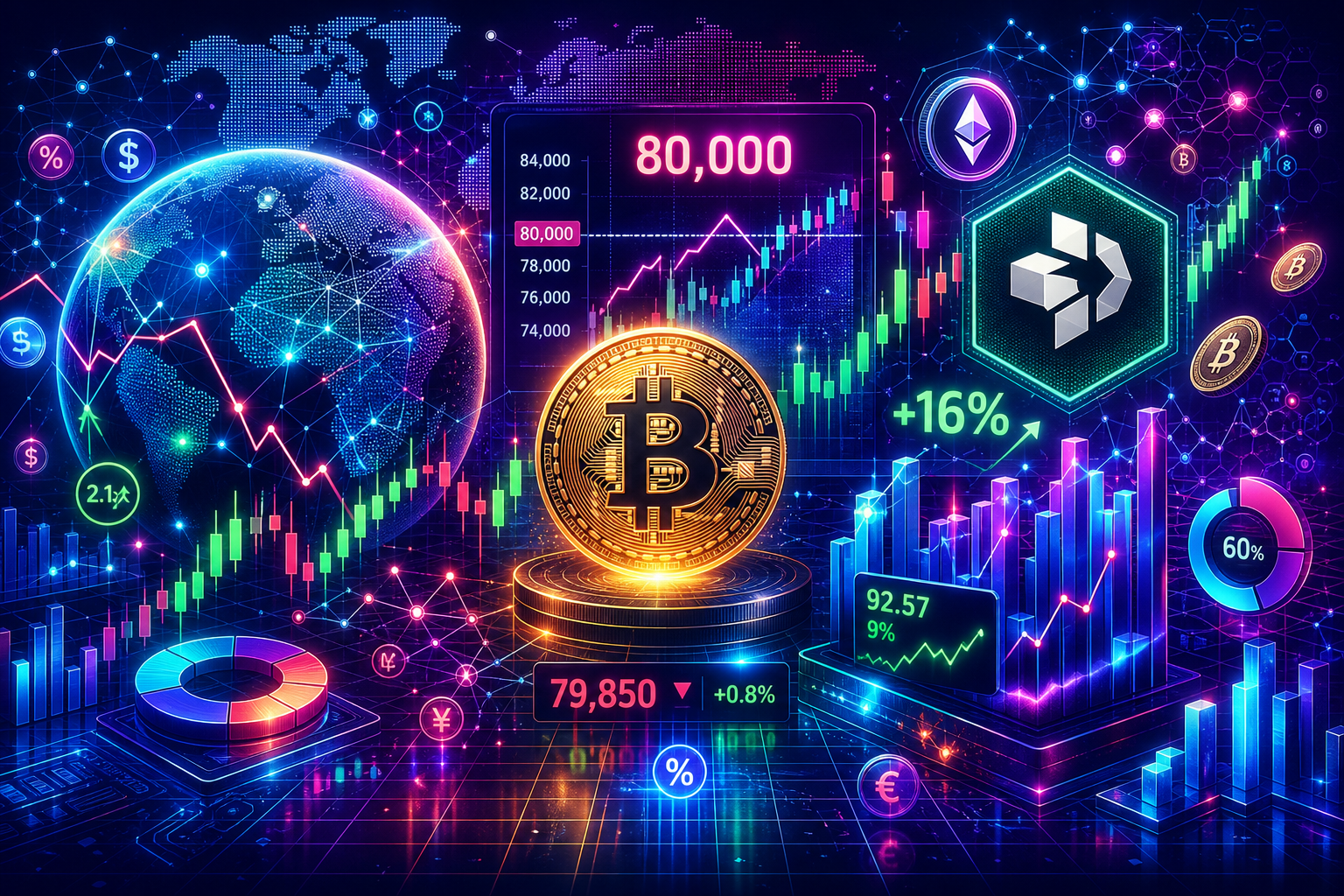 QNT Resumes Recent Bull Rally With 16% Surge, BTC Fights for $80K: Market Watch