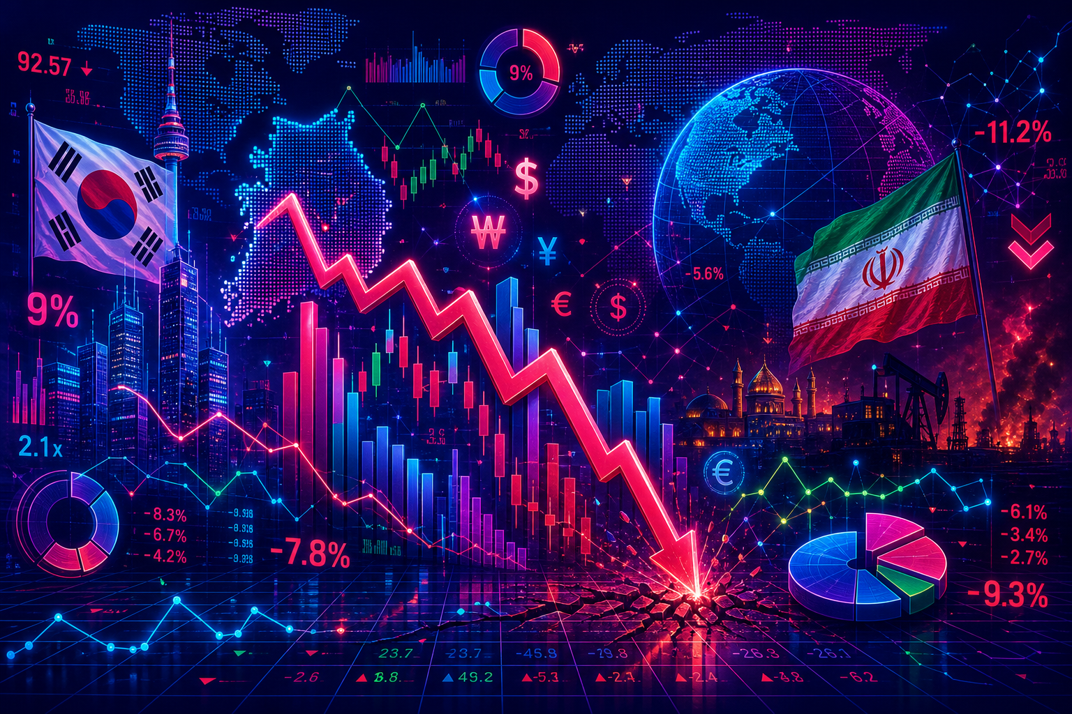 South Korea And Iran Crash The Stock Market