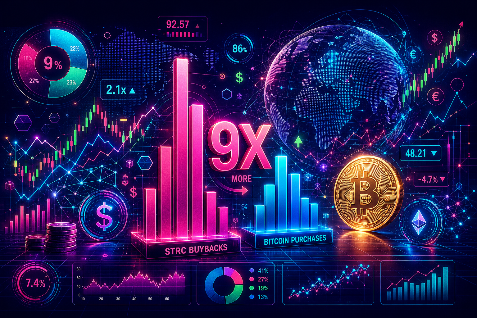 Strategy spent nearly nine times as much on STRC buybacks as Bitcoin last week