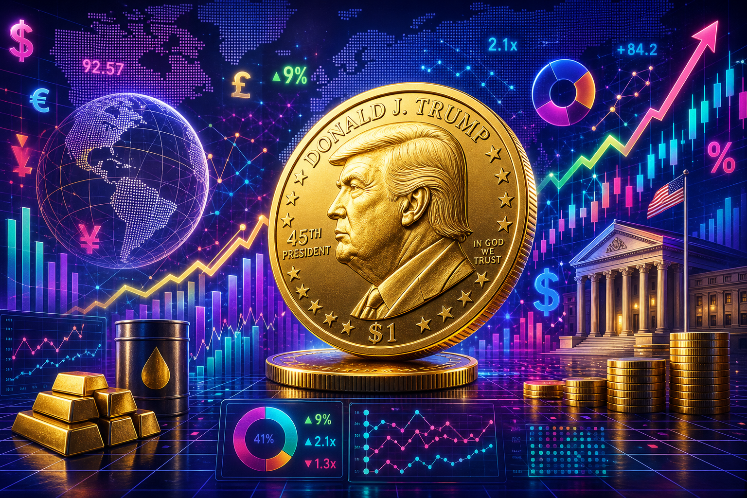 U.S. Treasury Starts Selling $1 Gold-Colored Trump Coins… for More Than $1