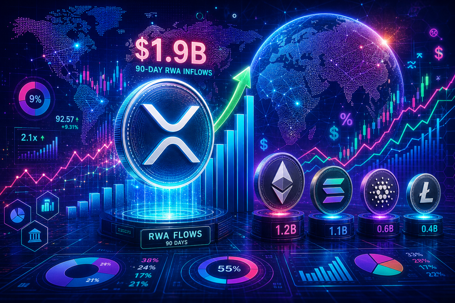 XRP just beat Ethereum, Solana and others in 90-Day RWA flows as traders pile back into the token