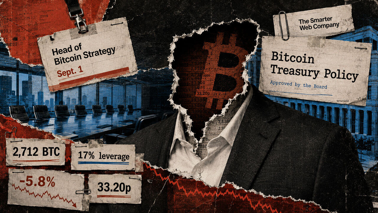 A 2,712 BTC treasury company just lost its Bitcoin strategy chief with no successor named
