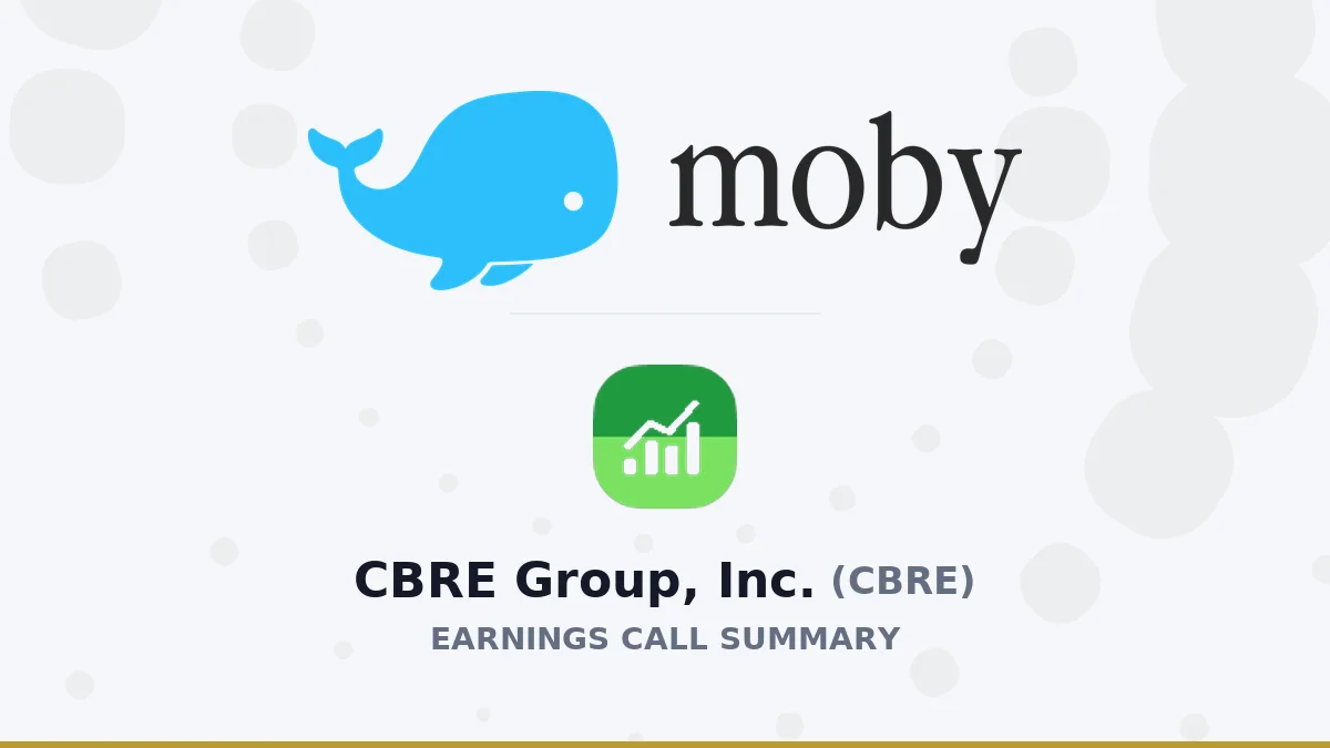 CBRE Group, Inc. Q2 2026 Earnings Call Summary
