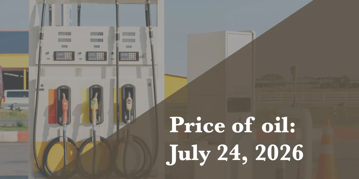 Current price of oil as of July 24, 2026