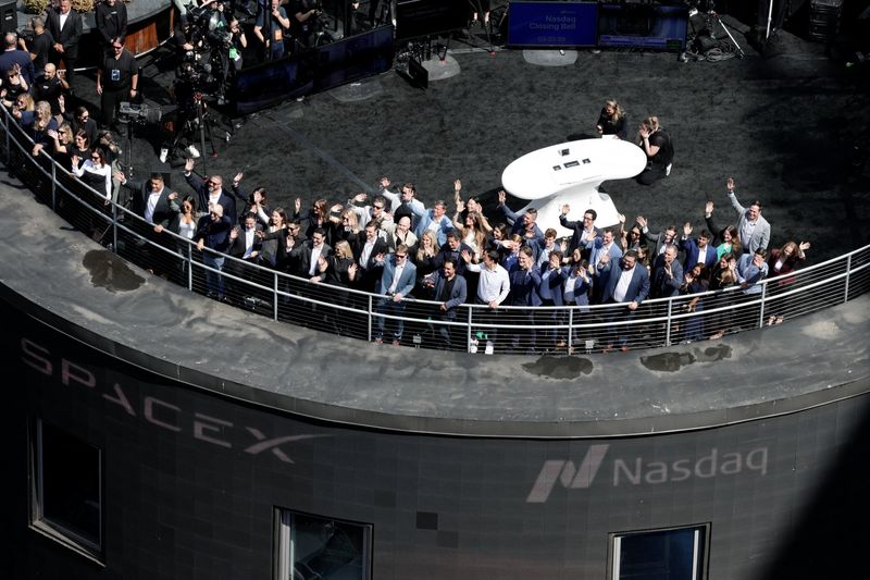 Dom Perignon, moon pies and fortunes flow as Wall Street feted SpaceX's historic IPO