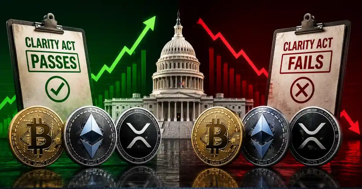 How Will Bitcoin, Ethereum and XRP React if CLARITY Act Passes or Fails?