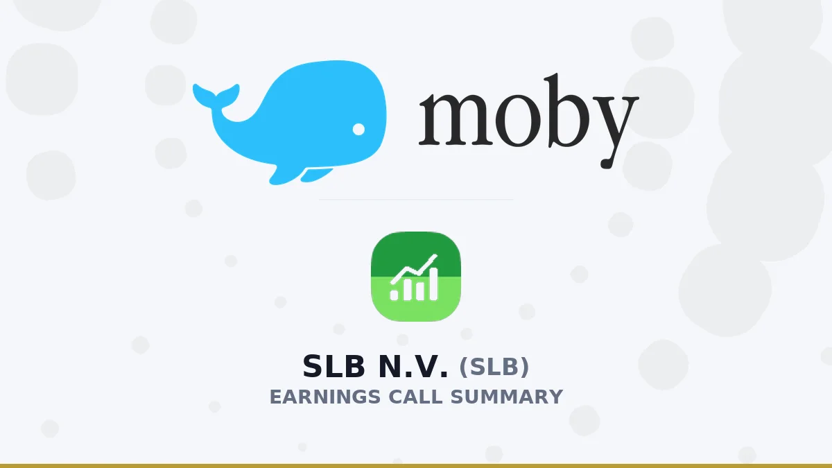 SLB N.V. Q2 2026 Earnings Call Summary