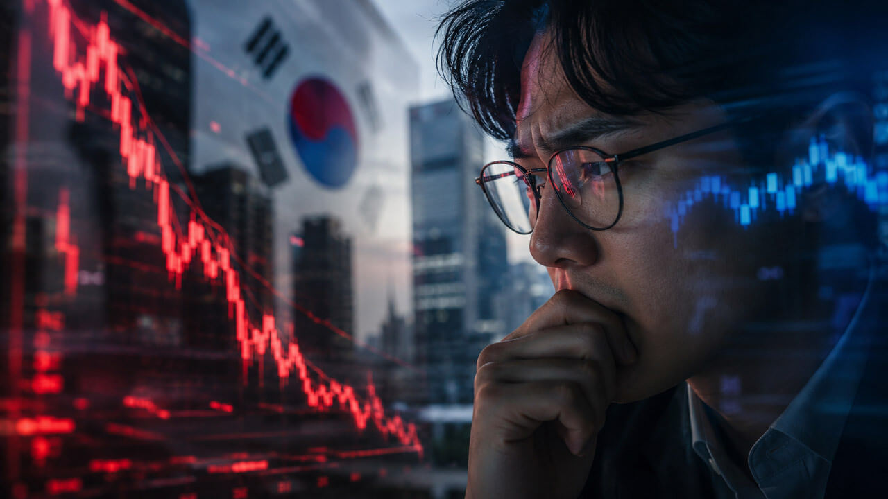 South Korea’s 8% stock crash set up a crypto rotation but Upbit volume rose just 4%