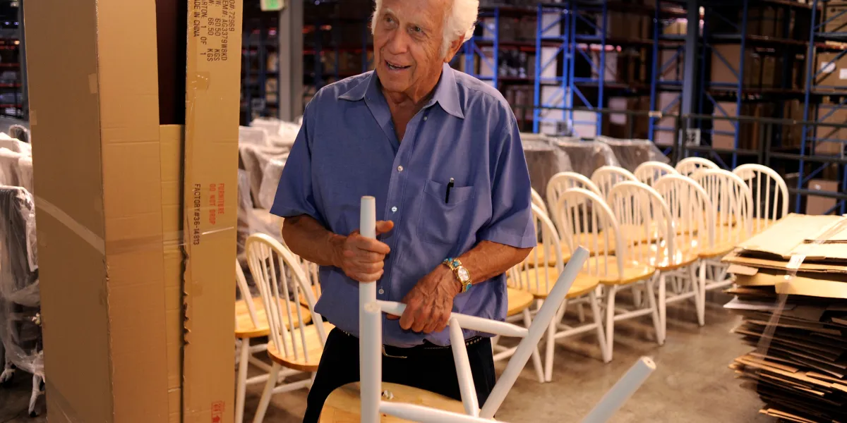 This CEO once bought a bankrupt furniture company for $80,000. At 95, he’s now given away millions