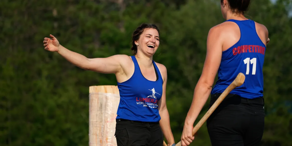Three women chop their way into the record books at Lumberjack World Championships